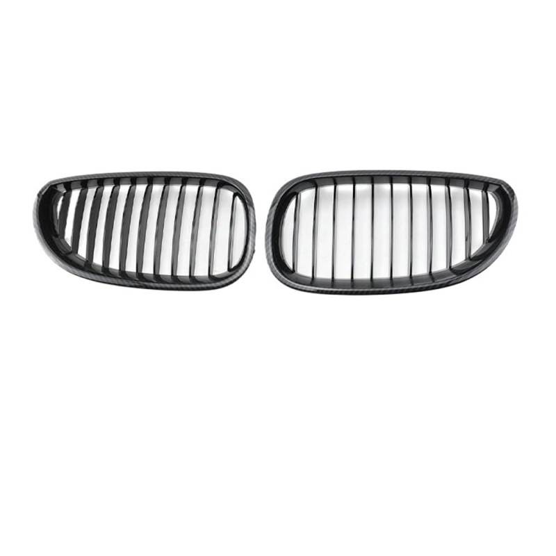 Auto Front Nieren Kühlergrill Frontstoßstangengrill für 5er-Serie E60 M5 E61 520i 545i 550i 535i 2004–2009, Haubennetz, Doppelliniengrill, Autozubehör von YQZGRD