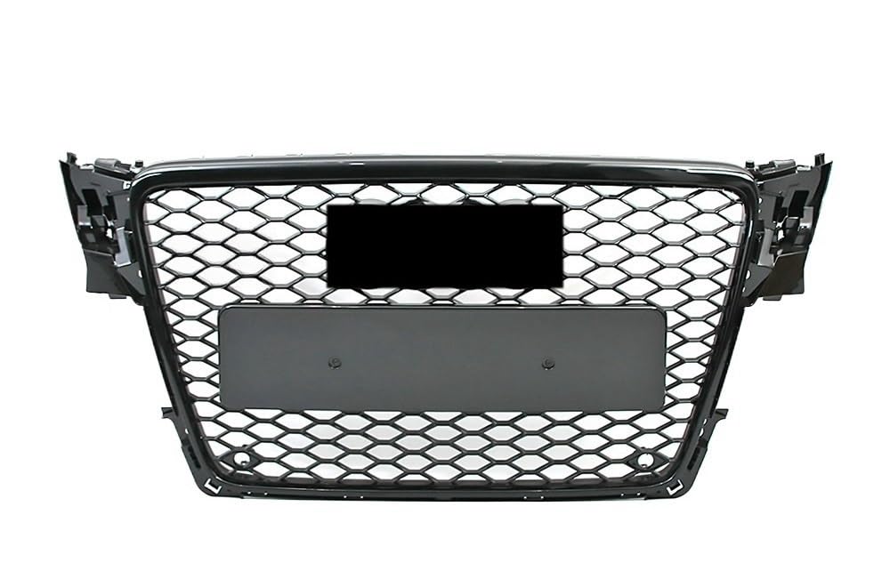 Auto Front Nieren Kühlergrill Frontstoßstangengrill für A4 S4 B8 2009 2010 2011 2012 Chrom Schwarz/Glänzend Schwarz Autozubehör Frontgrill von YQZGRD