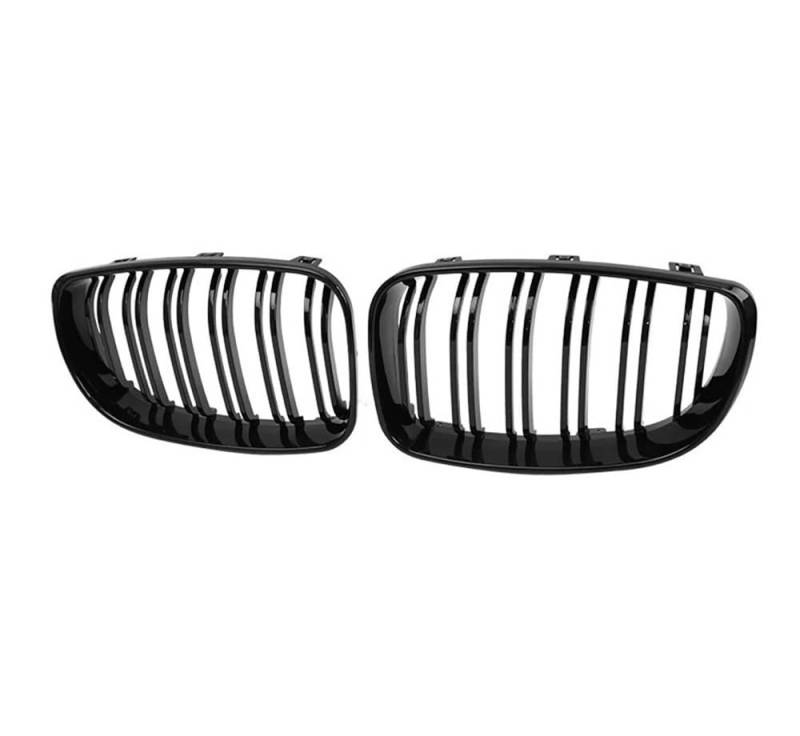 Auto Front Nieren Kühlergrill Für 1er E81 E87 2004–2011, glänzend schwarz, Grillabdeckung, Auto-Frontstoßstange, M-Stil, 128I, 130I, 135I von YQZGRD