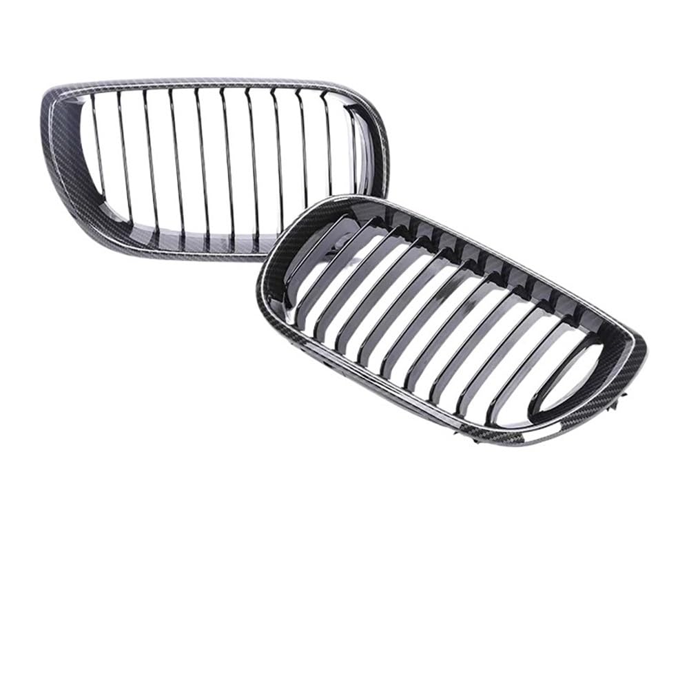 Auto Front Nieren Kühlergrill Für 3er E46 Facelif 2004–2007, Frontstoßstange, Nieren-Armaturenbrett-Grill, 2/4 Türen, Air Center, Schwarz von YQZGRD