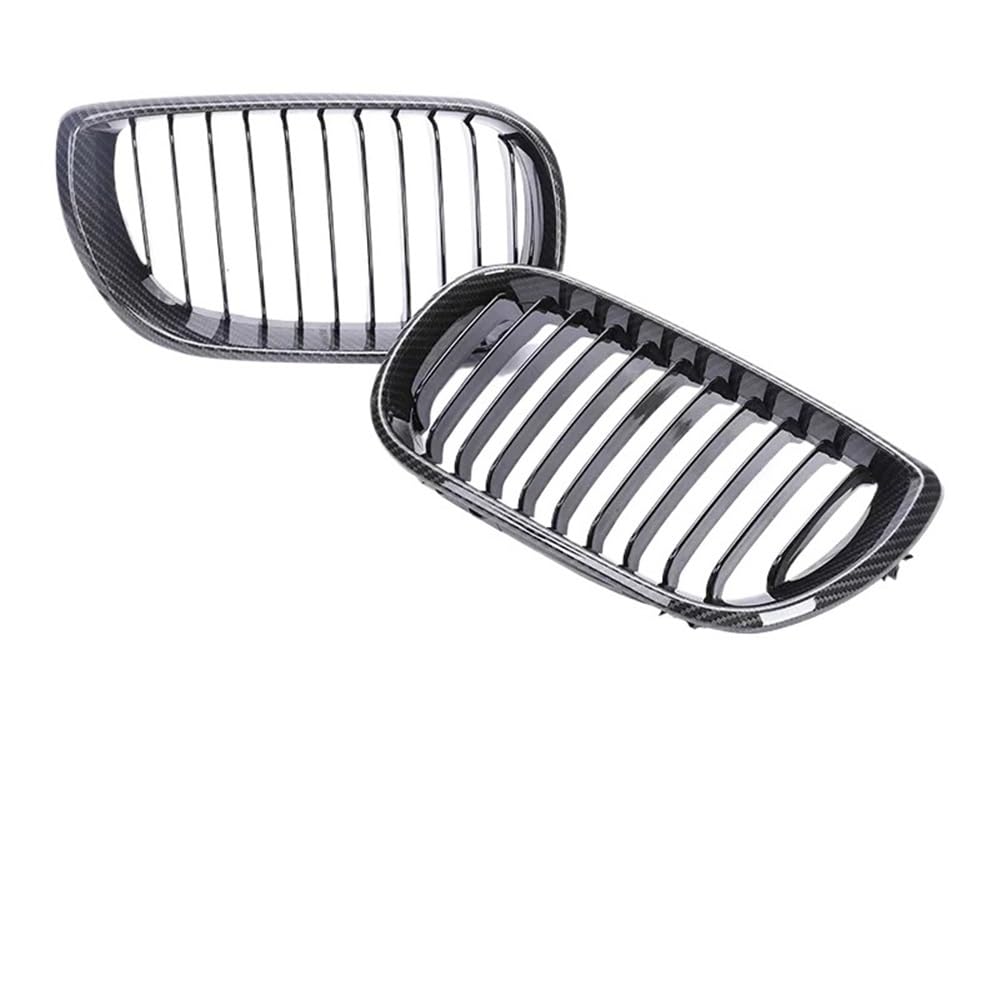 Auto Front Nieren Kühlergrill Für 3er E46 Facelif 2004–2007, Frontstoßstange, Nieren-Armaturenbrett-Grill, 2/4 Türen, Air Center, Schwarz von YQZGRD