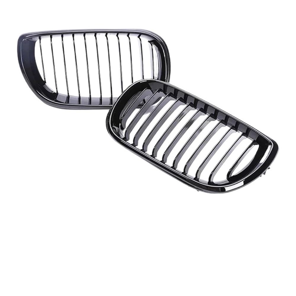 Auto Front Nieren Kühlergrill Für 3er E46 Facelif 2004–2007, Frontstoßstange, Nieren-Armaturenbrett-Grill, 2/4 Türen, Air Center, Schwarz von YQZGRD