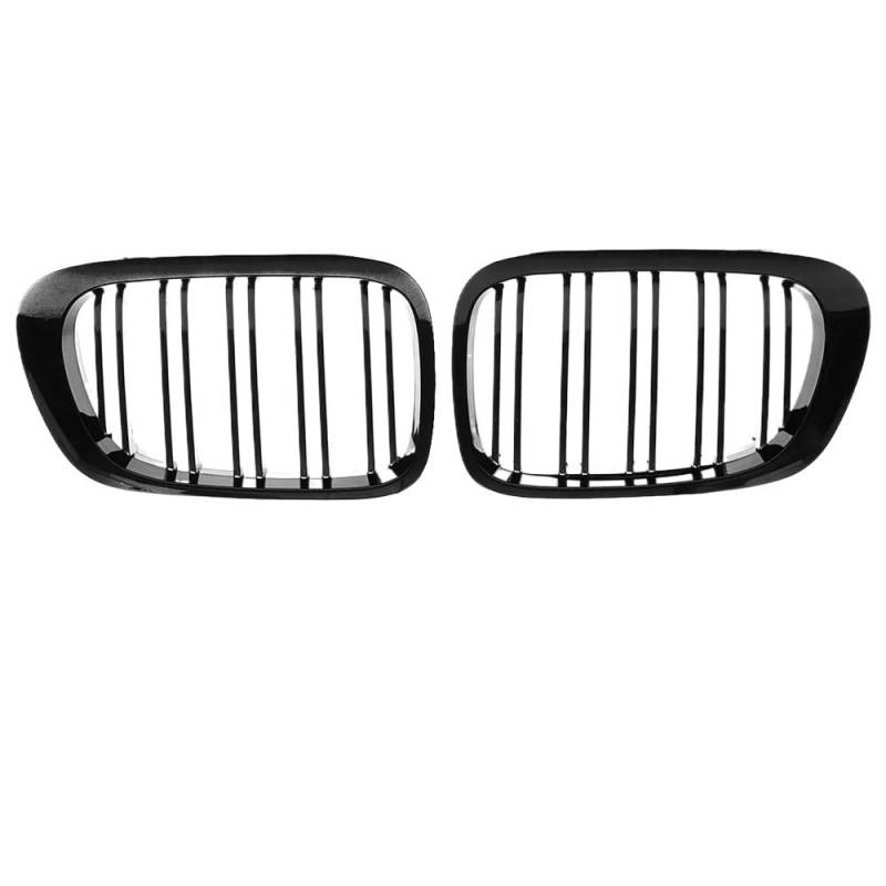 Auto Front Nieren Kühlergrill Für 3er-Serie 2-Türer E46 1998–2001. Grill, Auto-Frontstoßstangengrill, 2-Türer, glänzend schwarz, Nierenhauben-Ersatz von YQZGRD