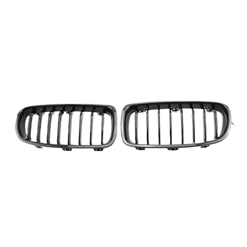 Auto Front Nieren Kühlergrill Für 3er-Serie F30 F31 F35 320i 325i 328 2011–2019, Auto-Frontstoßstangengitter, Doppellinie, glänzend schwarz, Klavierlackschwarz von YQZGRD