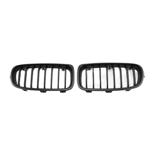 Auto Front Nieren Kühlergrill Für 3er-Serie F30 F31 F35 320i 325i 328 2011–2019, Auto-Frontstoßstangengitter, Doppellinie, glänzend schwarz, Klavierlackschwarz von YQZGRD