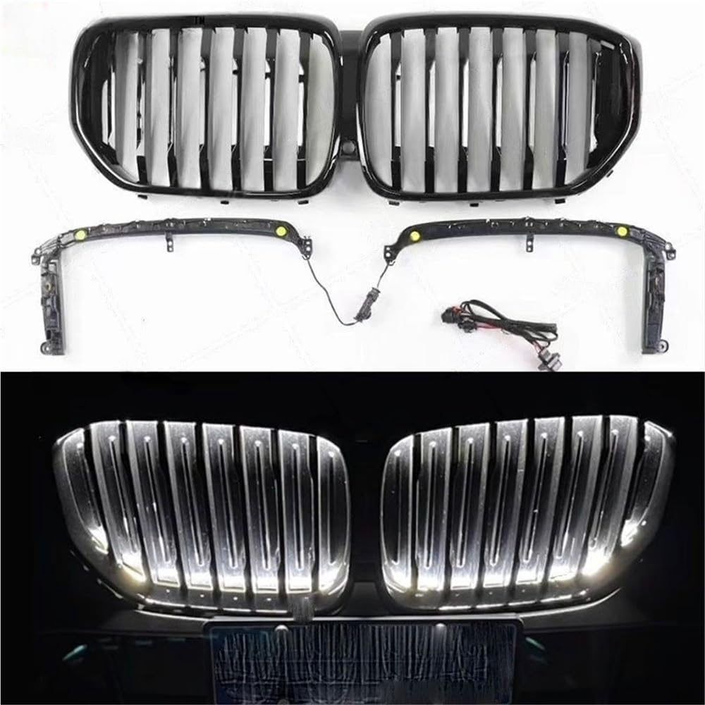 Auto Front Nieren Kühlergrill Für 5 Serie G20 G30 G32 G05 G06 G01 G02 G08 X3M F95 F96 F30 F10 i3 ix3 ix4 mit Lichter Auto Front Stoßstange Nieren Grille von YQZGRD