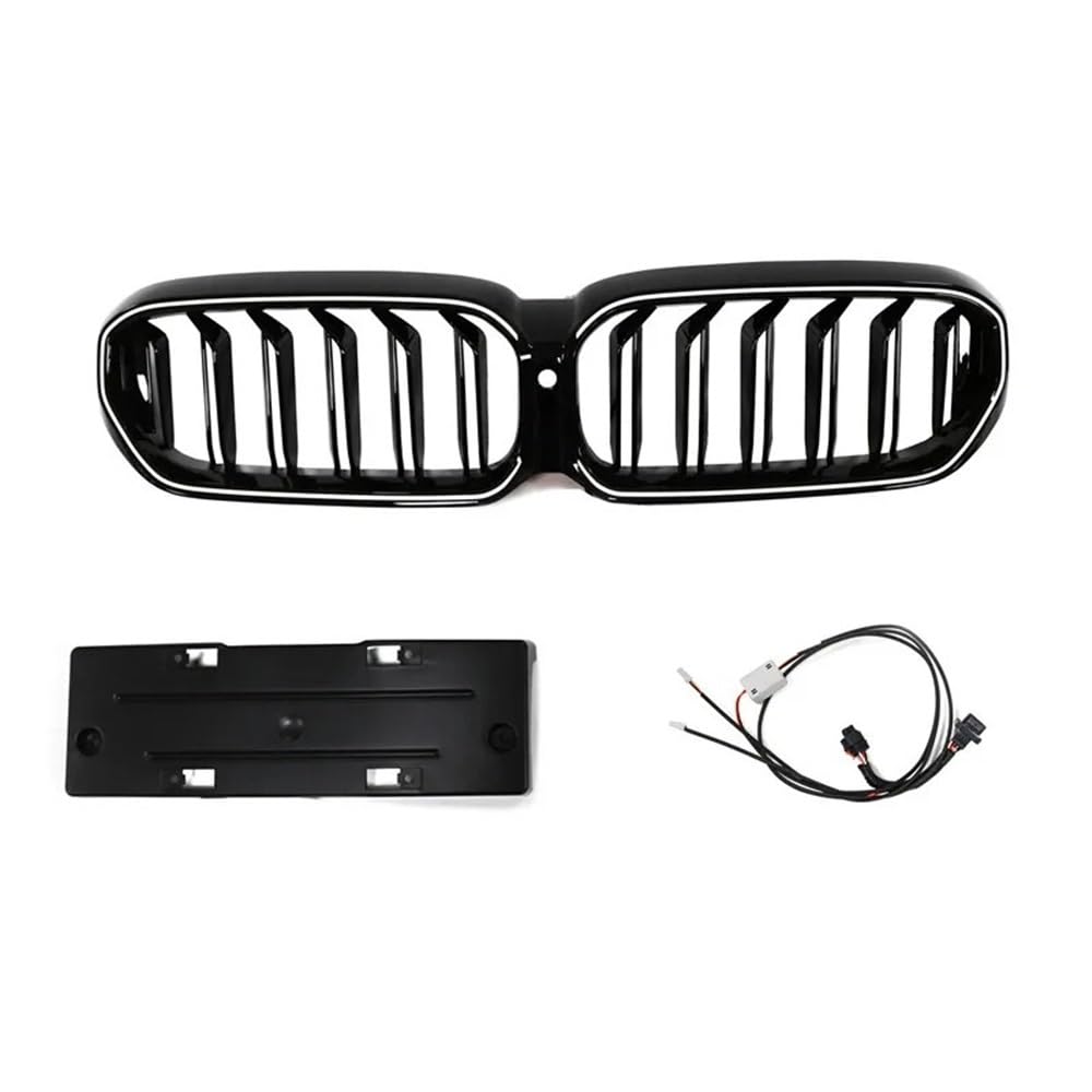 Auto Front Nieren Kühlergrill Für 5 Serie G20 G30 G32 G05 G06 G01 G02 G08 X3M F95 F96 F30 F10 i3 ix3 ix4 mit Lichter Auto Front Stoßstange Nieren Grille von YQZGRD