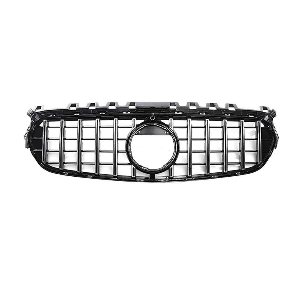 Auto Front Nieren Kühlergrill Für B-Klasse W247 2020–2023 B200 Chrom-Silber-Diamanten-Stil-Kühlergrill, glänzend schwarz, GTR-Stil-Frontstoßstangengrill von YQZGRD