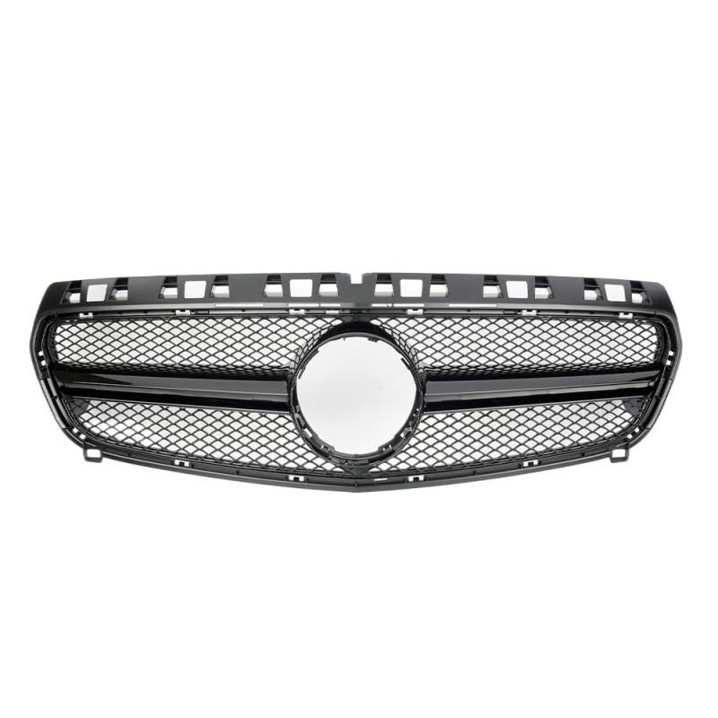 Auto Front Nieren Kühlergrill Für Benz A-Klasse W176 2013-2015 A180 A200 A250 A45 AMG Chrom Black Diamonds Style Grille Black GTR Frontstoßstangengrill von YQZGRD