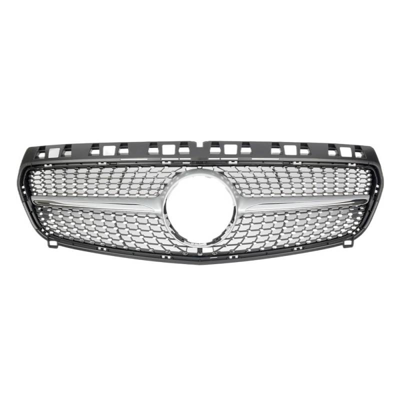 Auto Front Nieren Kühlergrill Für Benz A-Klasse W176 2013-2015 A180 A200 A250 A45 AMG Chrom Black Diamonds Style Grille Black GTR Frontstoßstangengrill von YQZGRD