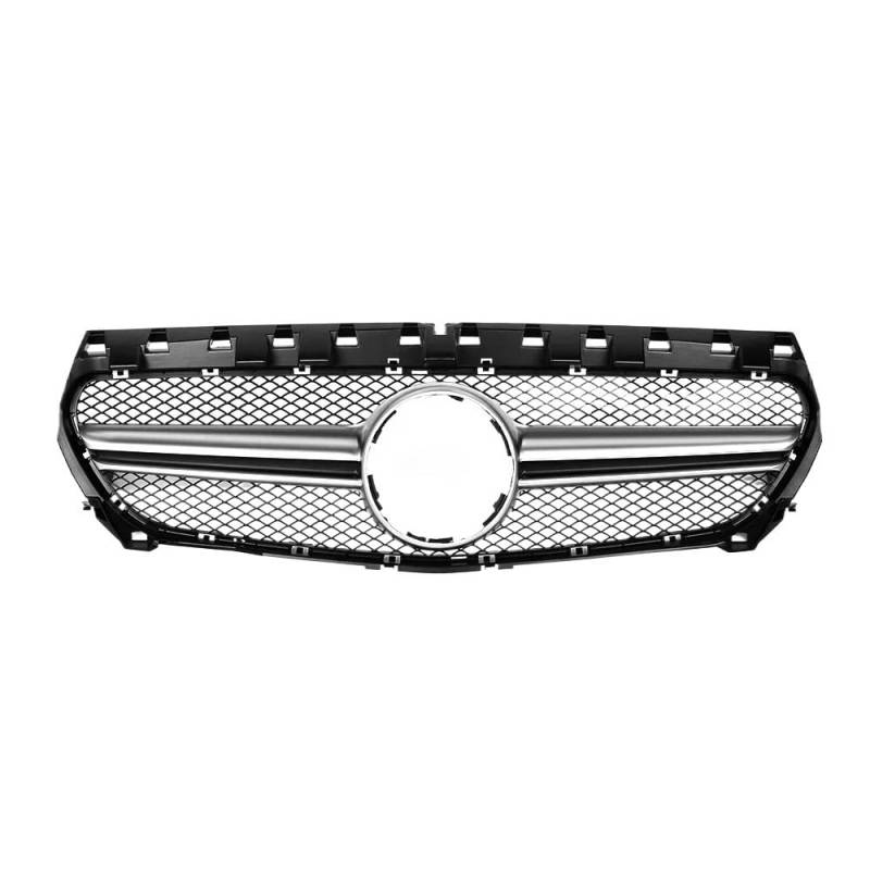 Auto Front Nieren Kühlergrill Für Benz CLA-Klasse W117 2013–2019 CLA180 CLA200 CLA250 CLA45 AMG Schwarzer GTR-Stil-Kühlergrill, Chrom-Diamanten-Stoßstangengrill von YQZGRD