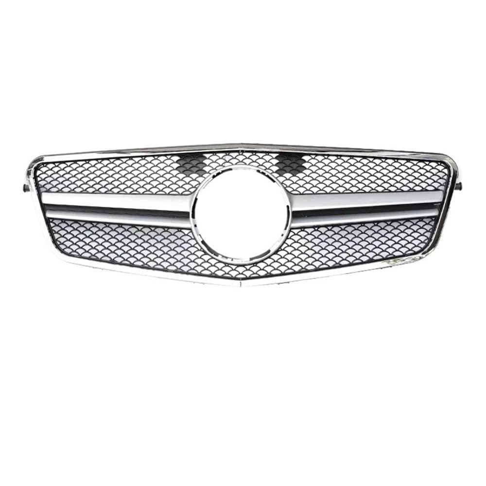 Auto Front Nieren Kühlergrill Für Benz E-Klasse W212 2009–2015, Front-Diamant-AMG-Schwarz-Silber-Panamericana-GT-Kühlergrill-Zubehörteile von YQZGRD