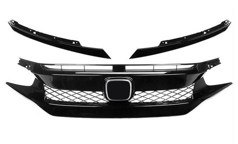 Auto Front Nieren Kühlergrill Für Civic 10. Generation 2016–2021 Frontgrillnetz Autogitter obere Stoßstangenhaube Mesh-Grills von YQZGRD