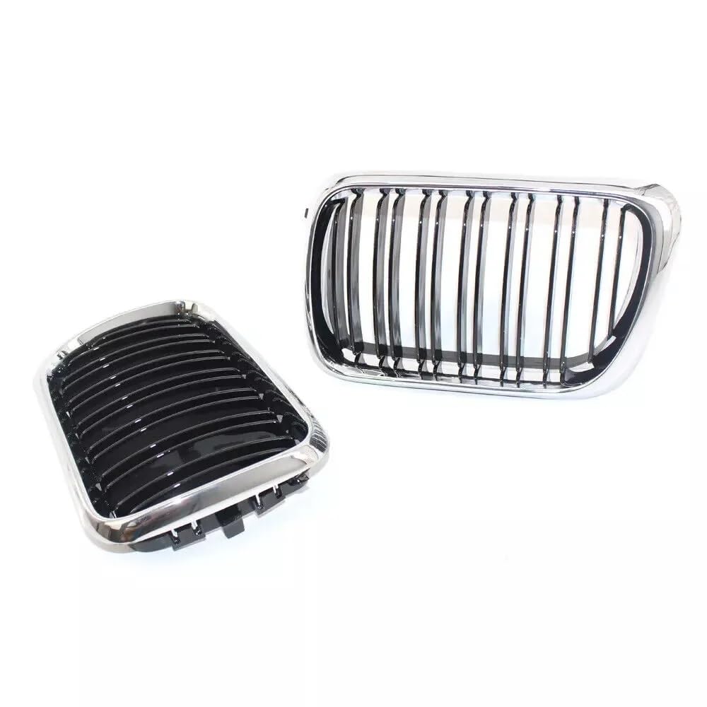 Auto Front Nieren Kühlergrill Für E36 3er 1997–1999, Auto-Kühlergrill, Doppellinie, vordere Niere, vorderer Haubengrill, Schwarz, 51138195152, 51138195151, Teile von YQZGRD