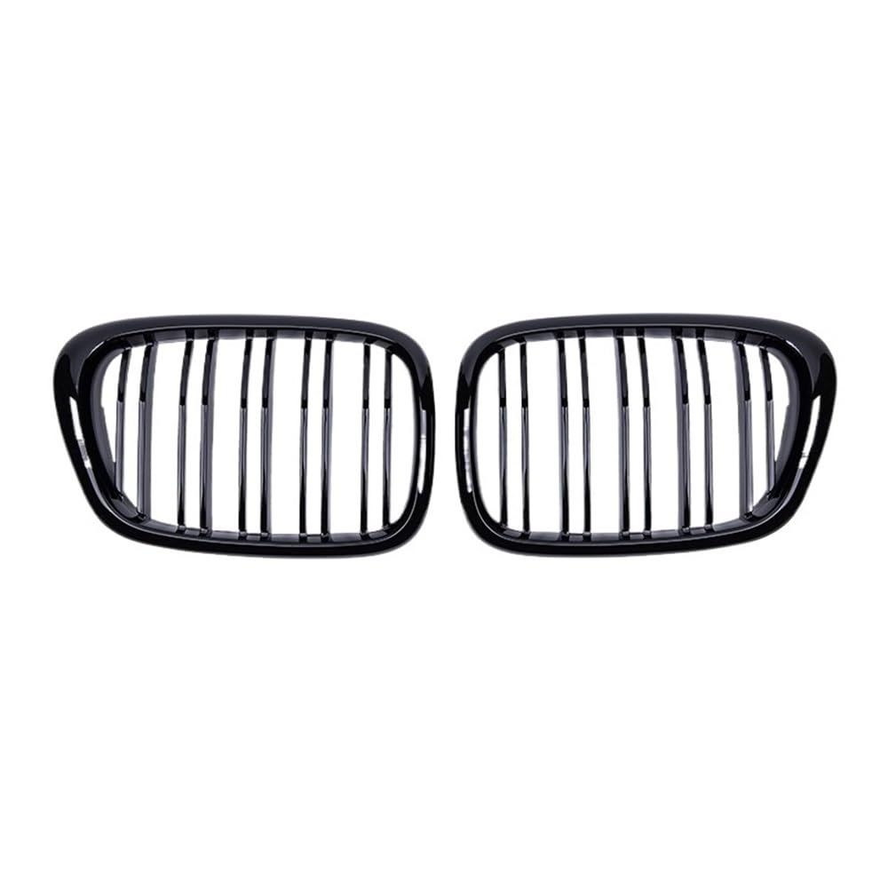 Auto Front Nieren Kühlergrill Für E39 5 Series 525 528 Gloss Grille Car Front Hood Grill Nierengitter 99-03 Zubehör Dual Line von YQZGRD