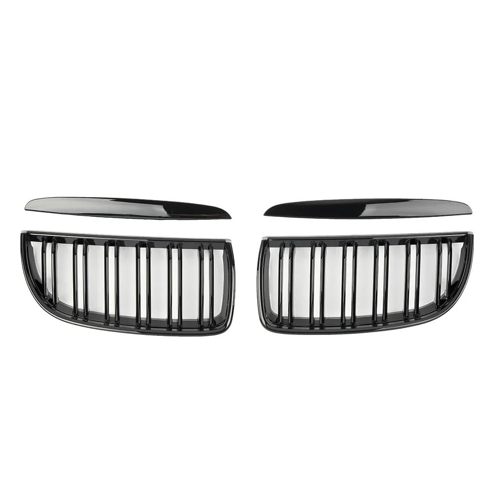 Auto Front Nieren Kühlergrill Für E90 E91 Grill Auto Frontgrill Niere Doppellamellen Glanzschwarz 3er Serie 323I 328I 335I 330I 325I 2005–2008 Gitter von YQZGRD