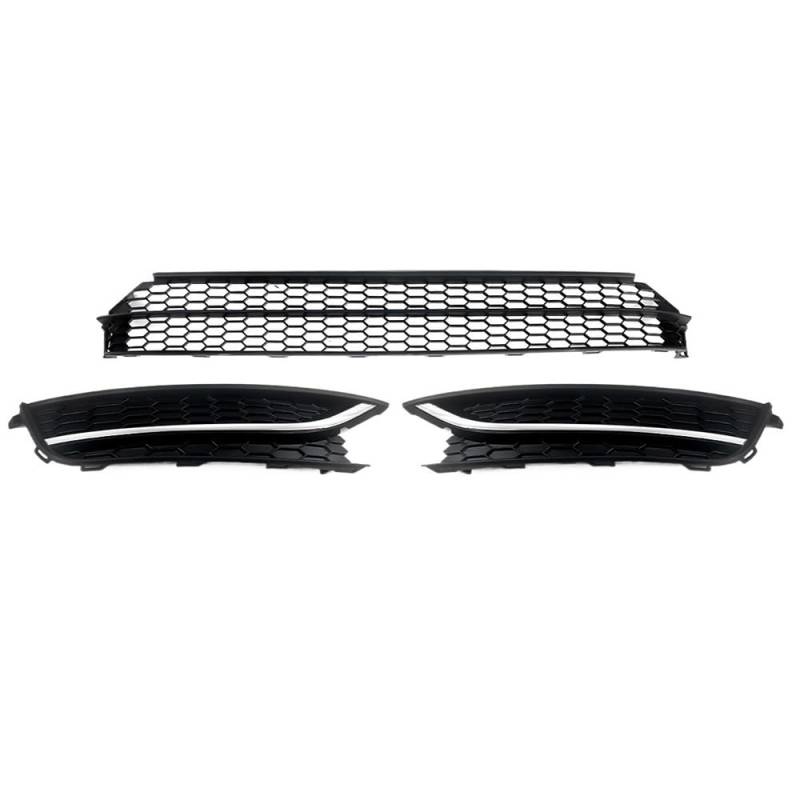 Auto Front Nieren Kühlergrill Für Passat 2012 2013 2014 2015 Frontschürze Kühlergrill & Nebel Licht Abdeckung Set ABS Auto Teile Ersetzen von YQZGRD