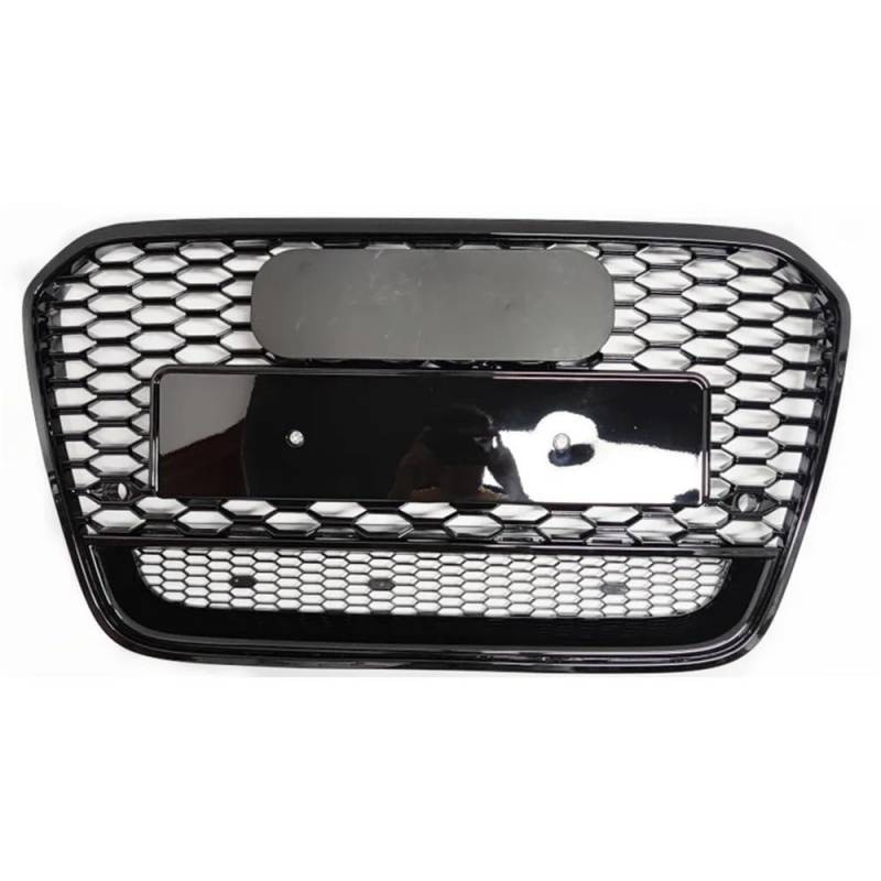 Auto Front Nieren Kühlergrill Für RS6 Stil Vorne Sport Hex Mesh Haube Grill Schwarz Für A6/S6 C7 2012 2013 2014 2015 Auto-Styling Zubehör von YQZGRD