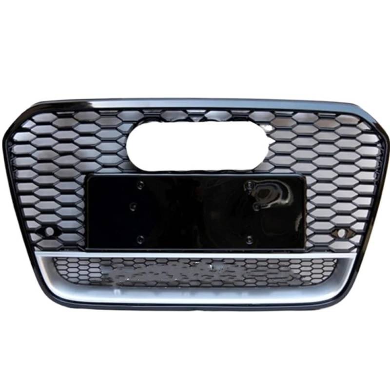 Auto Front Nieren Kühlergrill Für RS6 Stil Vorne Sport Hex Mesh Haube Grill Schwarz Für A6/S6 C7 2012 2013 2014 2015 Auto-Styling Zubehör von YQZGRD