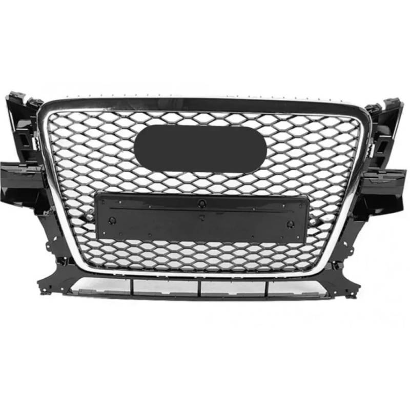 Auto Front Nieren Kühlergrill Für RSQ5 Stil Frontschürze Mesh Haube Grill Grille Universal Für Q5 ABS Stoßstange Grill 2009 2010 2011 2012 Für RSQ5 Grill von YQZGRD