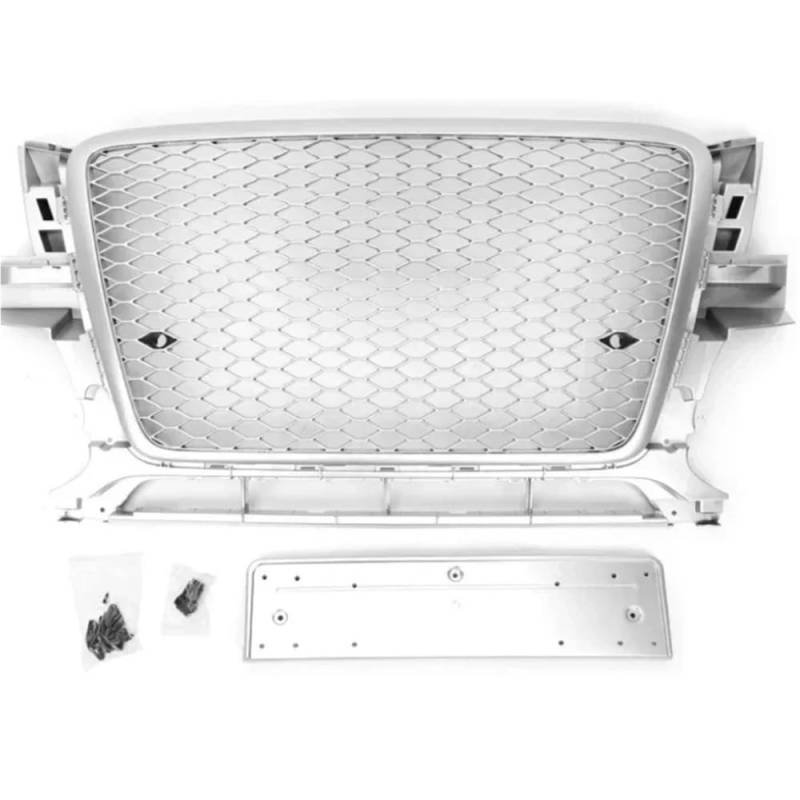 Auto Front Nieren Kühlergrill Für RSQ5 Stil Frontschürze Mesh Haube Grill Grille Universal Für Q5 ABS Stoßstange Grill 2009 2010 2011 2012 Für RSQ5 Grill von YQZGRD