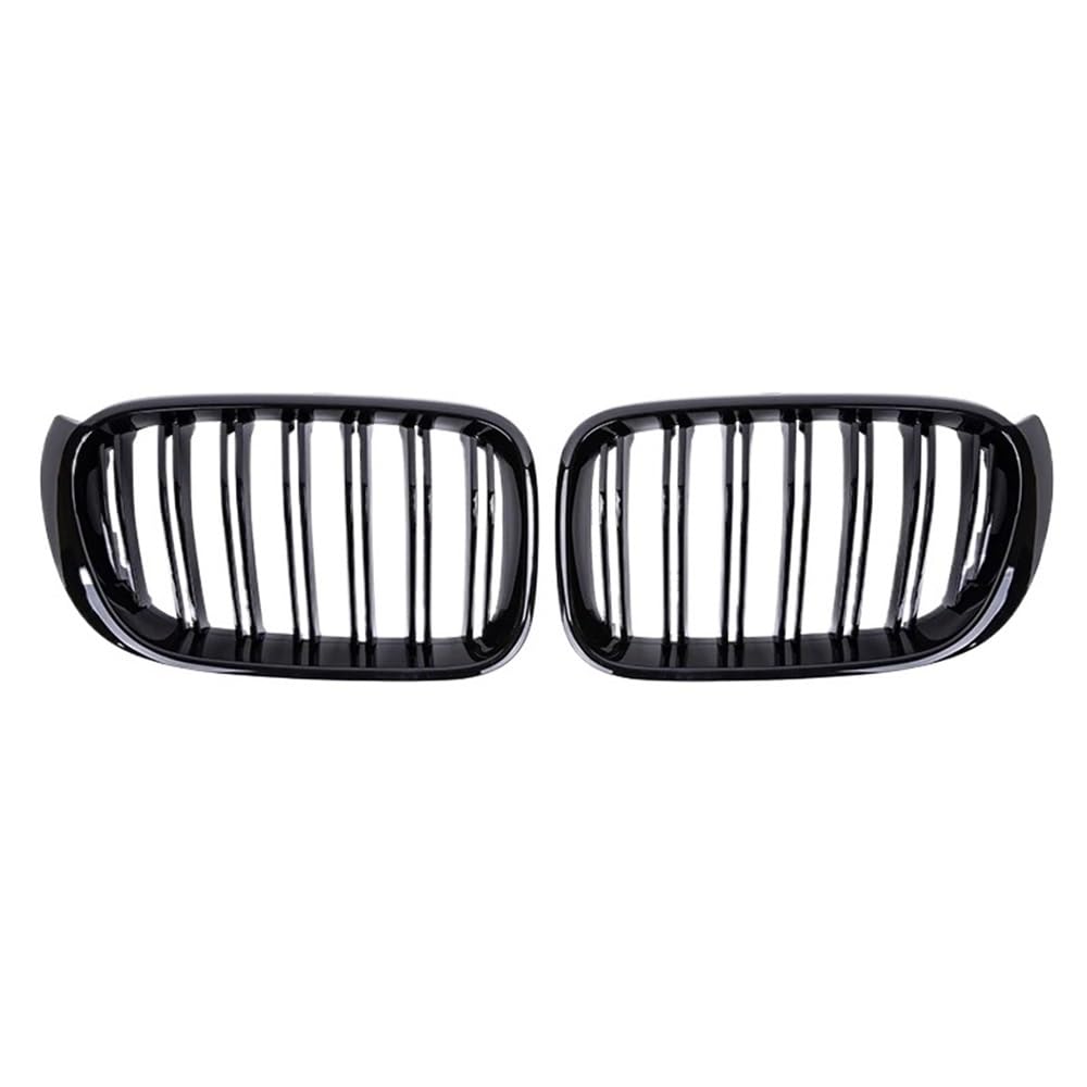 Auto Front Nieren Kühlergrill Für X3 F25 X4 F26 Auto Front Niere Grills Glanz Schwarz Dual Lamellen Gitter Grille Zubehör 2014 2015 2016 2017 von YQZGRD