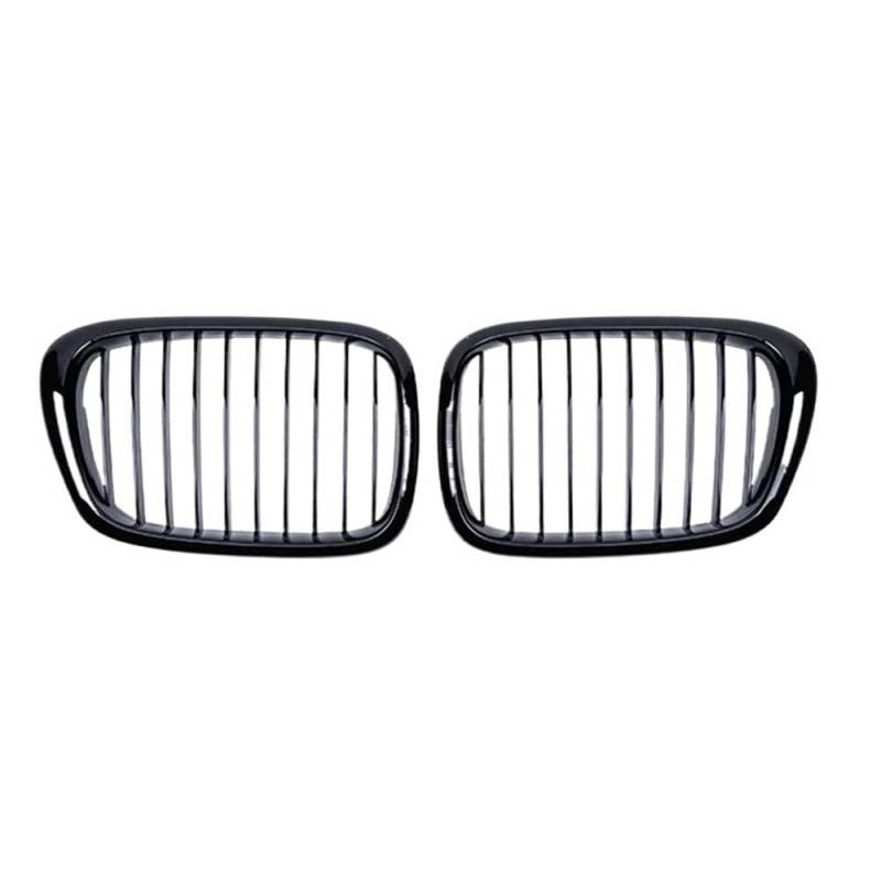 Auto Front Nieren Kühlergrill Glänzend Schwarze Auto-Frontgrill-Stoßstangenhauben-Gitter-Niere für E39 5er-Serie 1999–2003 von YQZGRD