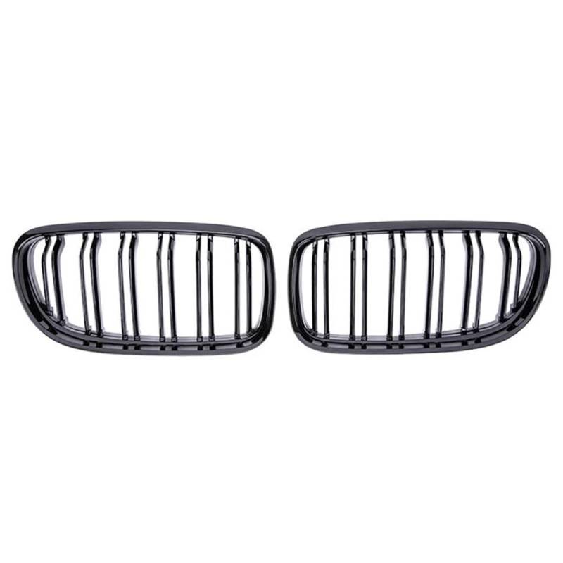 Auto Front Nieren Kühlergrill Glänzend schwarzer Auto-Frontnieren-Doppellamellengrill für 3er-Serie E90 E91 LCi 2009–2012, Autozubehör von YQZGRD