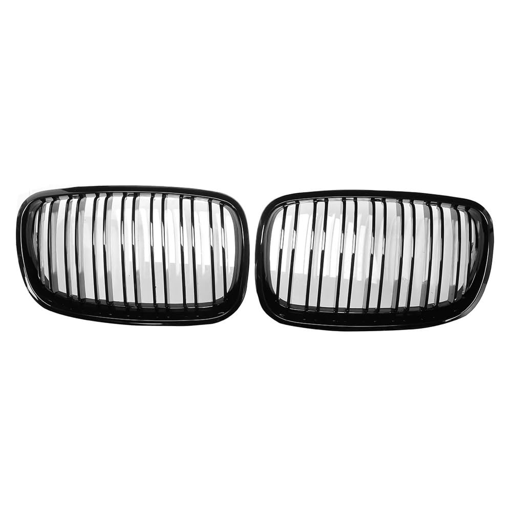 Auto Front Nieren Kühlergrill Glänzend schwarzer Auto-Frontstoßstangen-Nierengrill für X5 X6 E70 E71 2007 2008 2009 2010 2011 2012 2013 51137157688 von YQZGRD