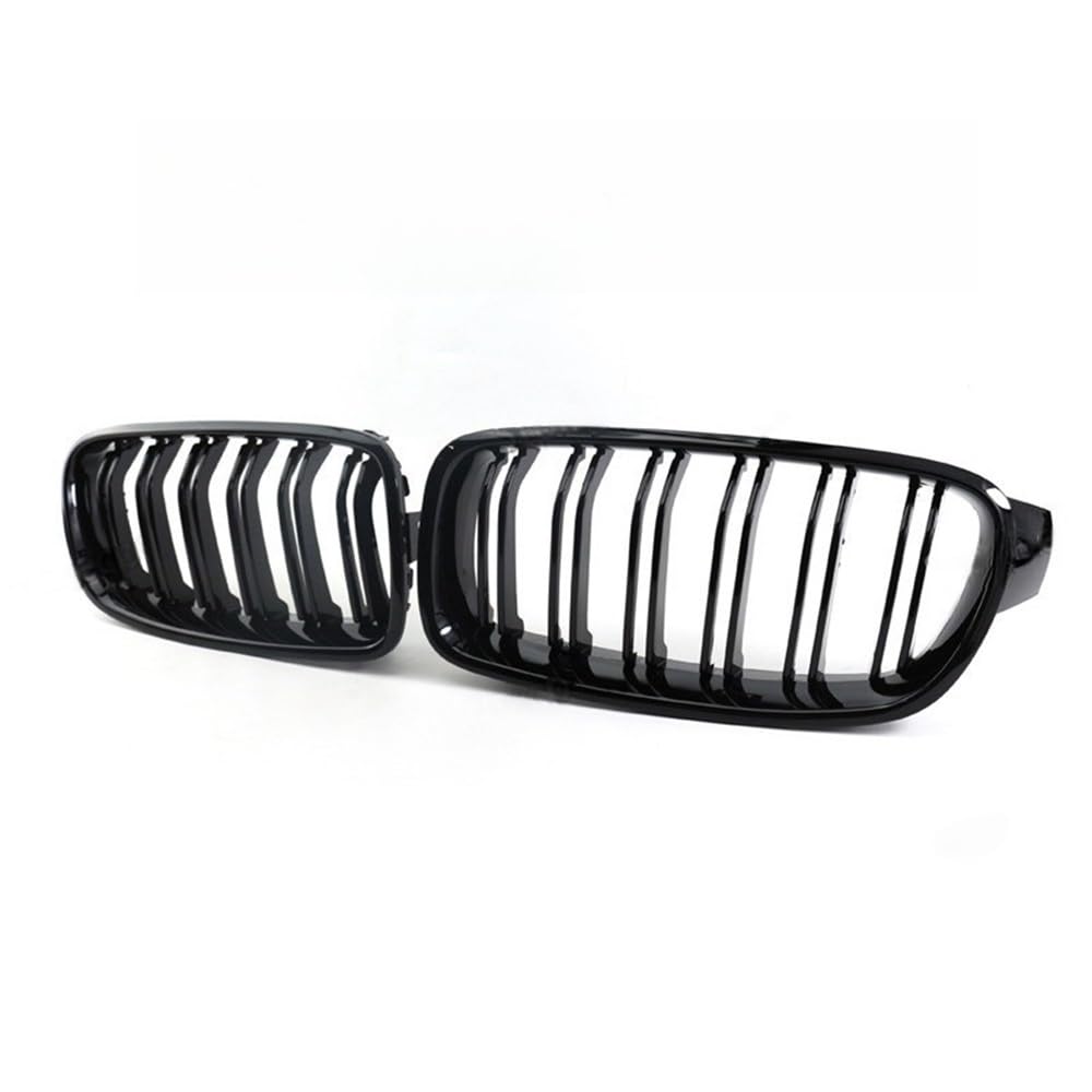 Auto Front Nieren Kühlergrill Glänzend schwarzer Fronthauben-Nierengrillgrill Dual Line für 3er F30 F31 F35 2011-2019 Frontstoßstangengrill von YQZGRD