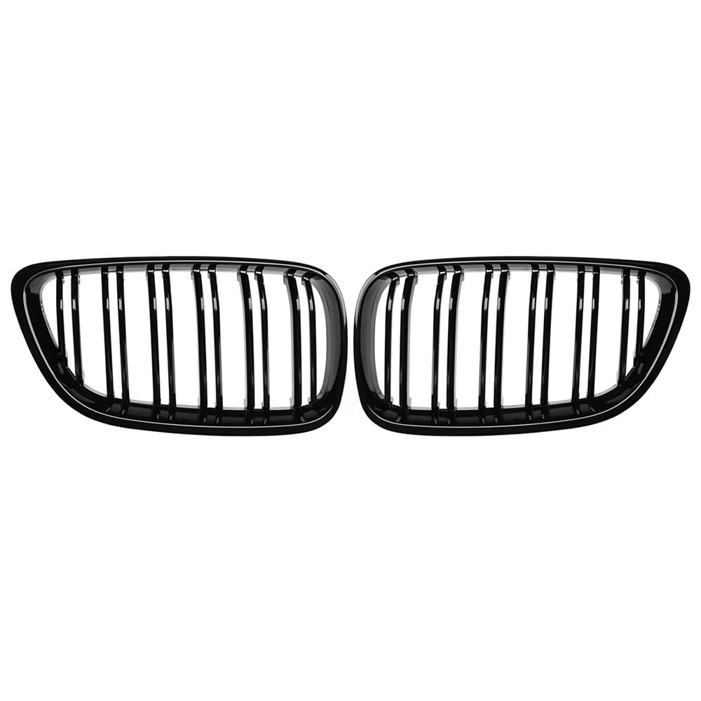 Auto Front Nieren Kühlergrill Glänzend schwarzer Frontstoßstangen-Nieren-Doppellinien-Sportgrill für M2 F87 F22 F23 F24 2014–2018 220i 230i 235i von YQZGRD