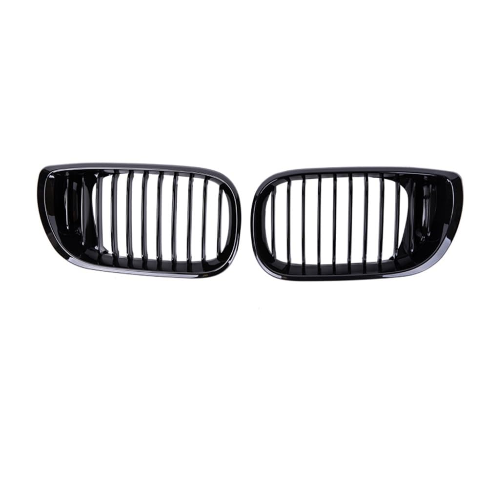 Auto Front Nieren Kühlergrill Glänzend schwarzer vorderer Nieren-Einzellamellengrill für E46 4-Türer 4DR 3er-Serie 320i 325i 330i 2002 2003 2004 2005 von YQZGRD