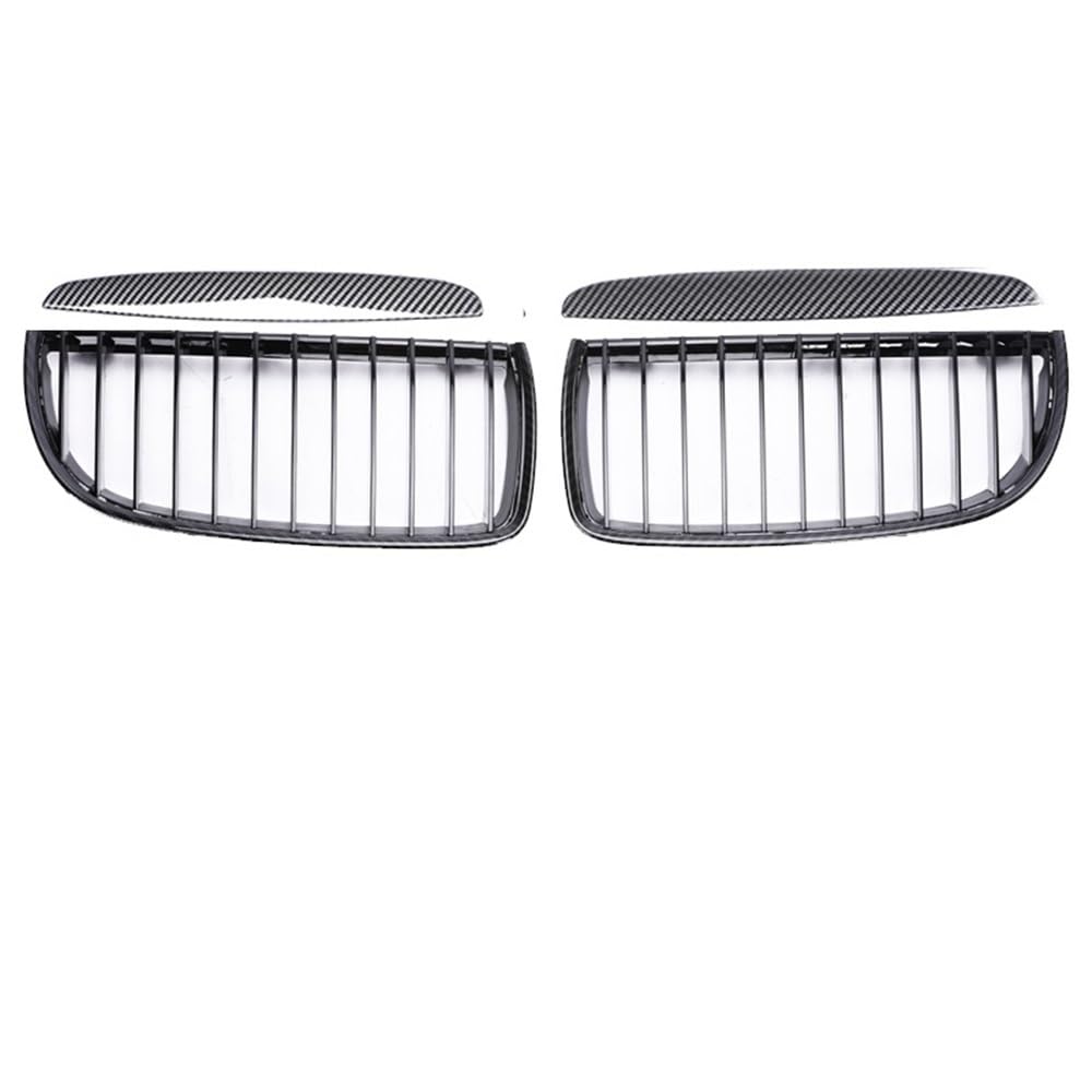 Auto Front Nieren Kühlergrill Kohlefaser-Frontstoßstange, freundlicher Facelift, Kühlergrill-Abdeckung, Umrüstung, Schwarz, für 3er-Serie E90 E91 2005–2012 von YQZGRD