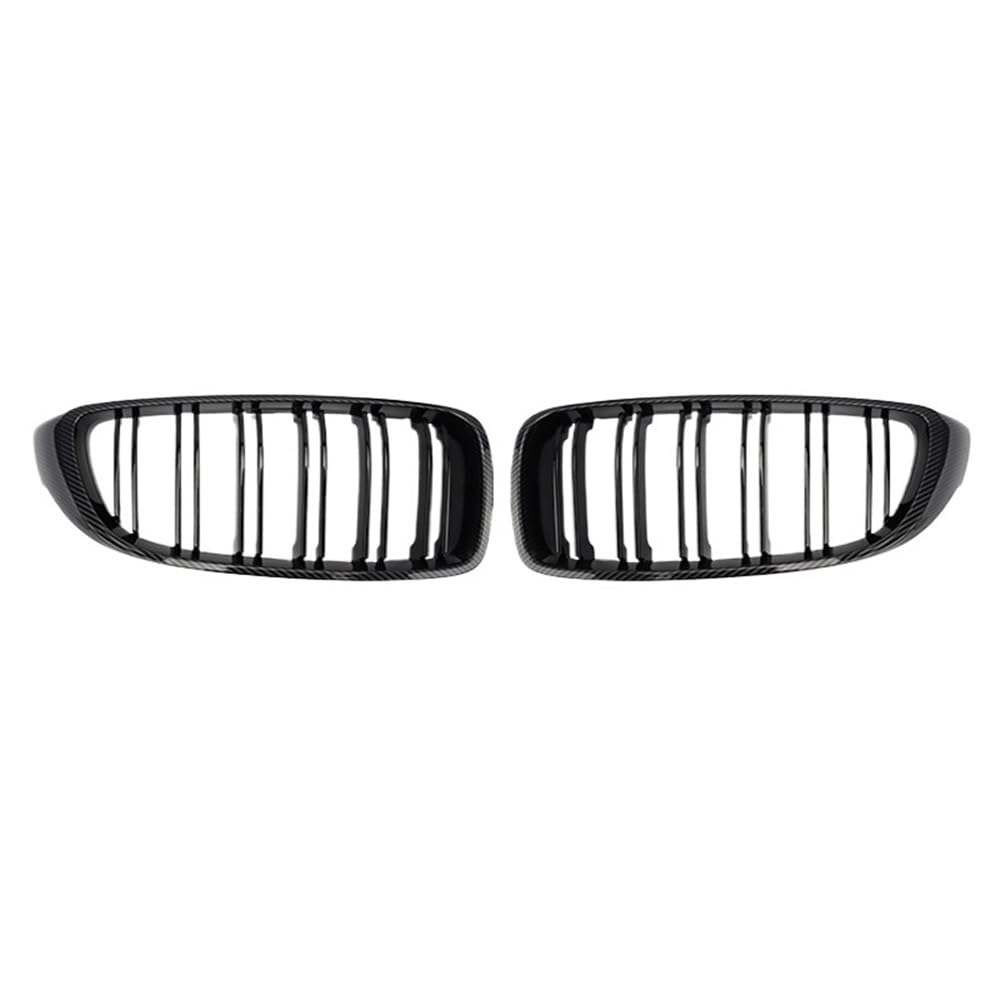 Auto Front Nieren Kühlergrill Kohlefaser-Frontstoßstangengrill für 4er-Serie F32 F33 F36 M3 F80 M4 F82 12–18, glänzende Grills von YQZGRD