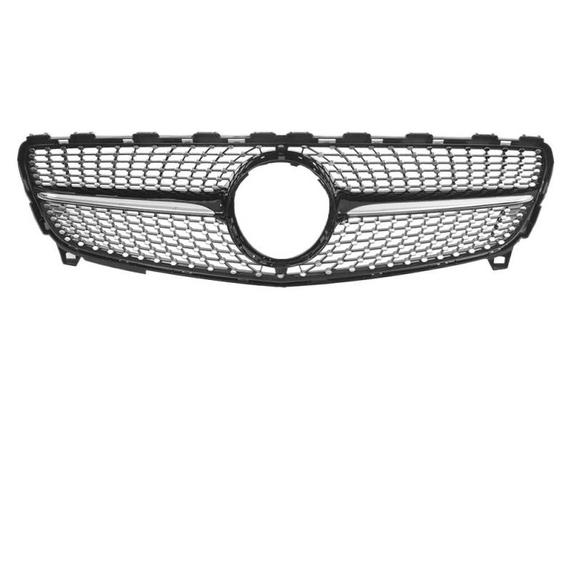 Auto Front Nieren Kühlergrill Kühlergrill im GTR-Stil für A-Klasse W176 16–18 A180 A200 A250 A45 AMG Frontstoßstange, Chrom-Diamonds-Stil-Kühlergrill von YQZGRD