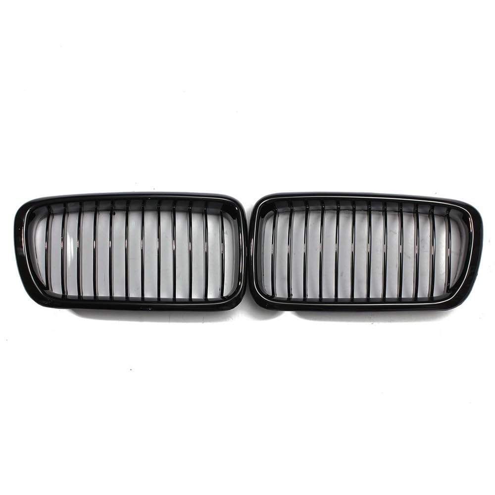 Auto Front Nieren Kühlergrill Matt/Glänzend Fronthaube Nierengitter Stoßstange Einzellamellengrill für 7er E38 4-türige Limousine 1996–2001 Frontgrills von YQZGRD