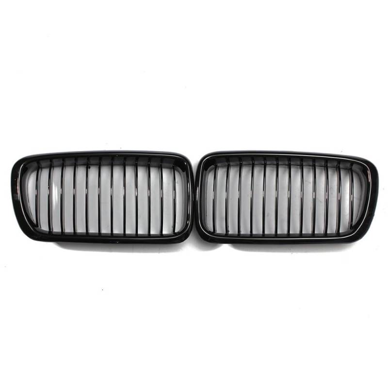 Auto Front Nieren Kühlergrill Matt/Glänzend Fronthaube Nierengitter Stoßstange Einzellamellengrill für 7er E38 4-türige Limousine 1996–2001 Frontgrills von YQZGRD