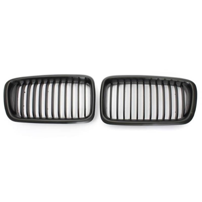 Auto Front Nieren Kühlergrill Matt/Glänzend Fronthaube Nierengitter Stoßstange Einzellamellengrill für 7er E38 4-türige Limousine 1996–2001 Frontgrills von YQZGRD