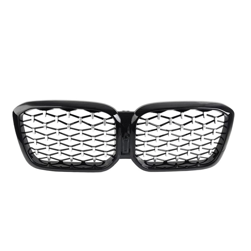 Auto Front Nieren Kühlergrill Mattschwarze Front im Double-Line-Stil für X3 G01 X4 G02 2022-IN Obere Grills im Chrom-Schwarz-Diamanten-Stil von YQZGRD