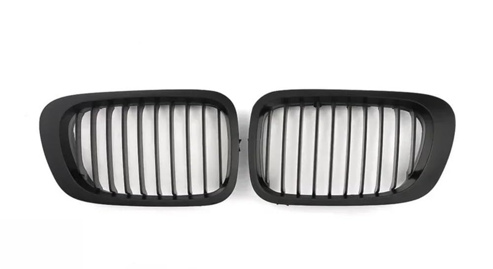 Auto Front Nieren Kühlergrill Mattschwarze Frontstoßstangen-Haubengrills für 3er-Serie für E46 Coupe 1999–2003 Nierengitter vor dem Facelift Autoteil von YQZGRD