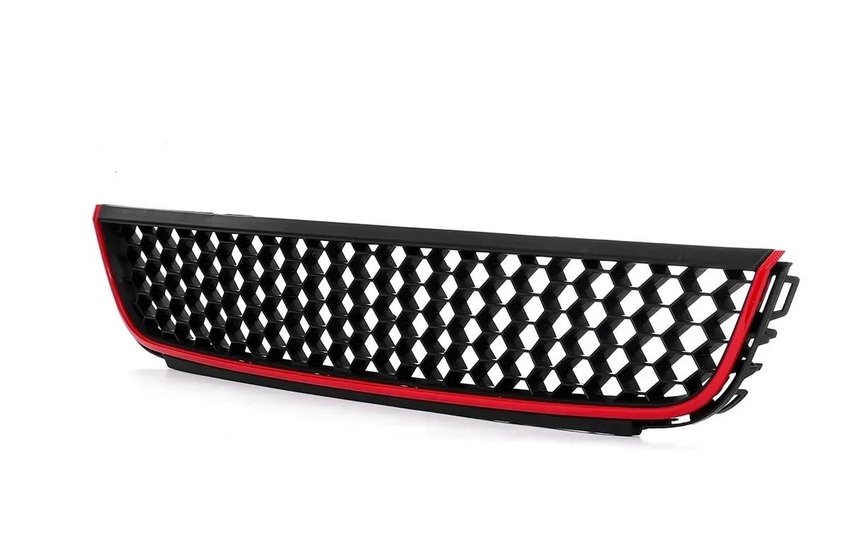 Auto Front Nieren Kühlergrill Schwarz Rot Frontstoßstange Grille Auto Frontgrill Für Mk6 2012 2013 2014 Limousine Grills Außenteil von YQZGRD