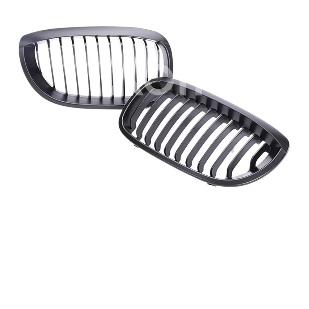 Auto Front Nieren Kühlergrill Vorne Unten Doppel Lamellen Chrom Schwarz Grill Für 3 Serie E46 2004-2007 Carbon Kühlergrill Abdeckung 2/4 türen Auto Zubehör von YQZGRD