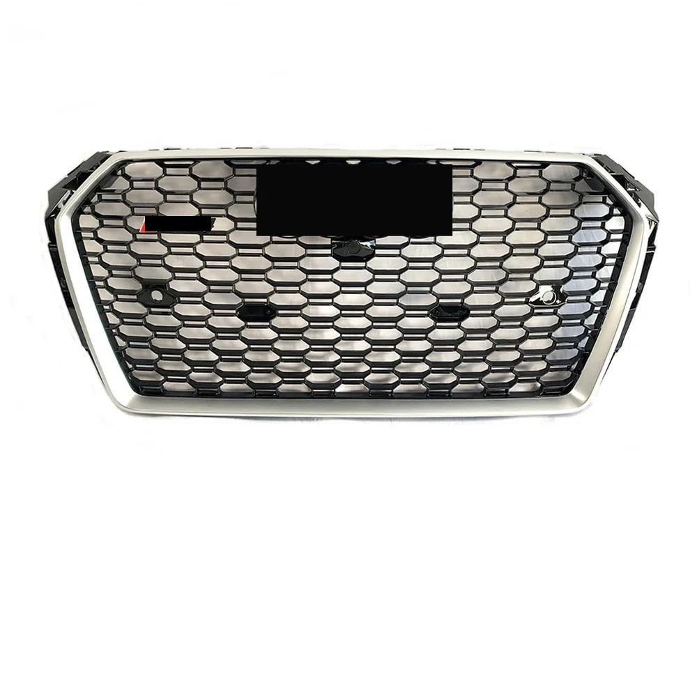 Auto Front Nieren Kühlergrill Vorne glänzend schwarz RS4 Style Stoßstangengrill passend für A4 S4 B9 2016–2019 bis RS4 Style Honeycomb Upper Grille von YQZGRD