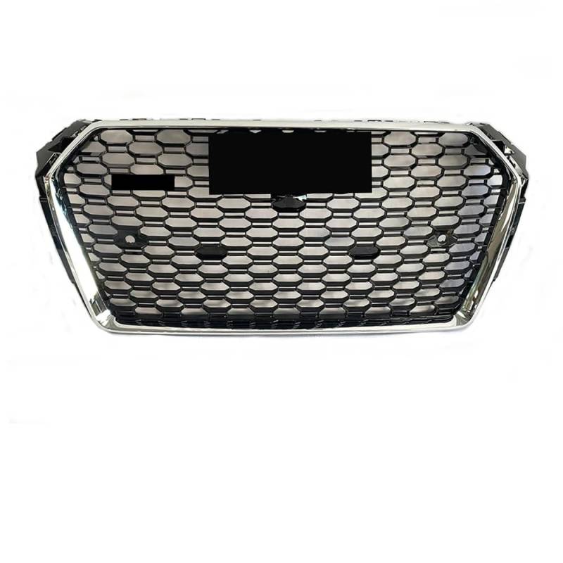 Auto Front Nieren Kühlergrill Vorne glänzend schwarz RS4 Style Stoßstangengrill passend für A4 S4 B9 2016–2019 bis RS4 Style Honeycomb Upper Grille von YQZGRD