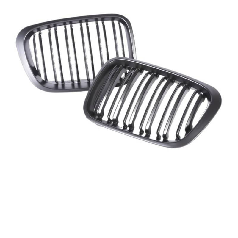 Auto Front Nieren Kühlergrill Vorne unten Stoßstange Nierengrills glänzend schwarz für 3er E46 1998–2001 2/4 Türen 325i 320i 330i Zubehör von YQZGRD