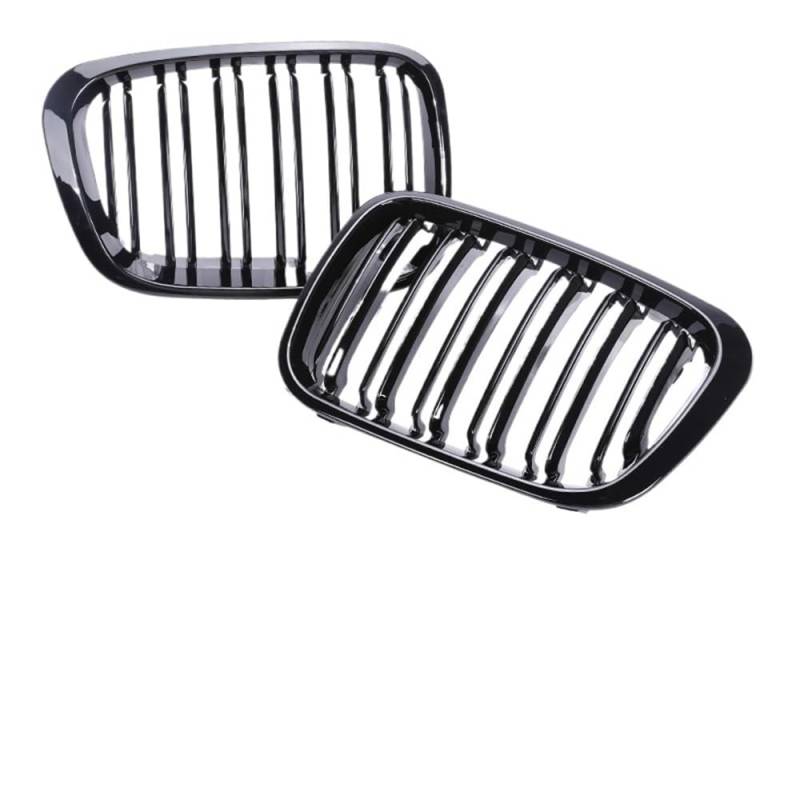 Auto Front Nieren Kühlergrill Vorne unten Stoßstange Nierengrills glänzend schwarz für 3er E46 1998–2001 2/4 Türen 325i 320i 330i Zubehör von YQZGRD