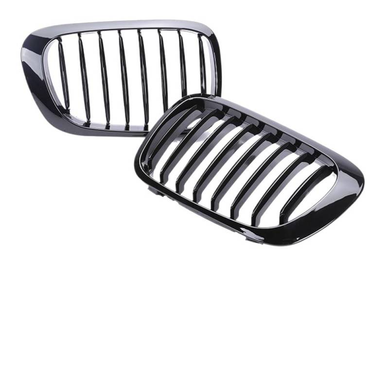 Auto Front Nieren Kühlergrill Vorne unten Stoßstange Nierengrills glänzend schwarz für 3er E46 1998–2001 2/4 Türen 325i 320i 330i Zubehör von YQZGRD