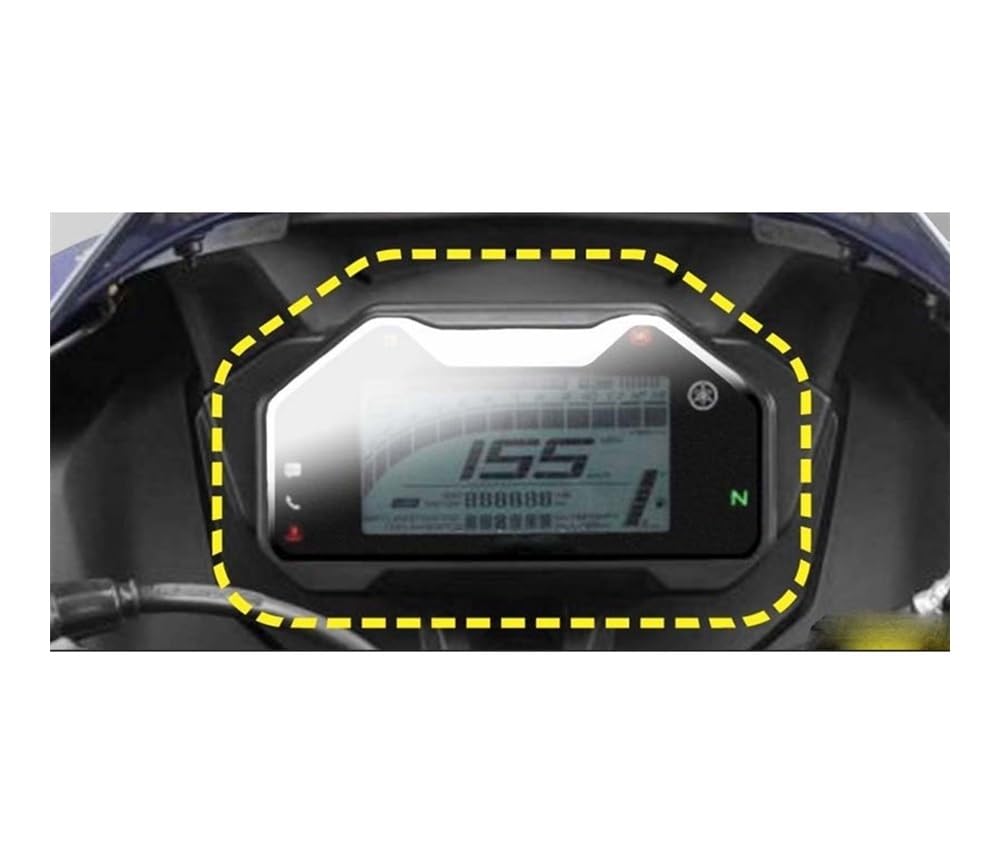 Displayschutzfolie Schutzfolie 2 stücke Dashboard Screen Protector Anti Scratch Schutz Film Instrument Panel Motorrad Zubehör Für Y&amaha R15 V4 21-22 von YQZGRD