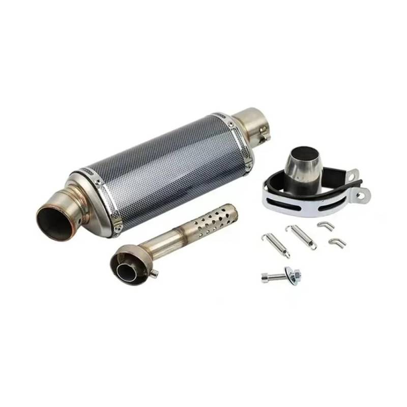 EndAuspuffrohr Motorrad 51mm Universal Motorrad Auspuff Schalldämpfer 310 370 440mm Für Fz6 Pcx125 100cc-1000cc Roller Schwanz Auspuff Schalldämpfer Rohr von YQZGRD