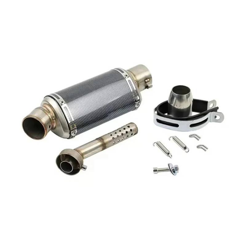 EndAuspuffrohr Motorrad 51mm Universal Motorrad Auspuff Schalldämpfer 310 370 440mm Für Fz6 Pcx125 100cc-1000cc Roller Schwanz Auspuff Schalldämpfer Rohr von YQZGRD